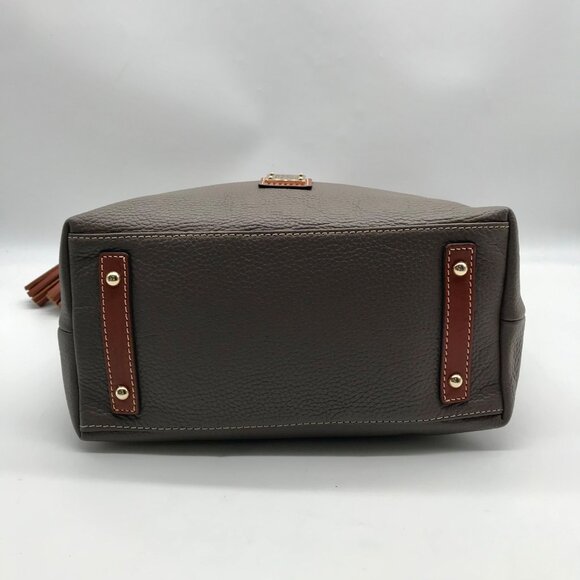 Dooney & Bourke Gray Pebbled Grain Leather Paige Sac Shoulder Bag - Picture 5 of 11